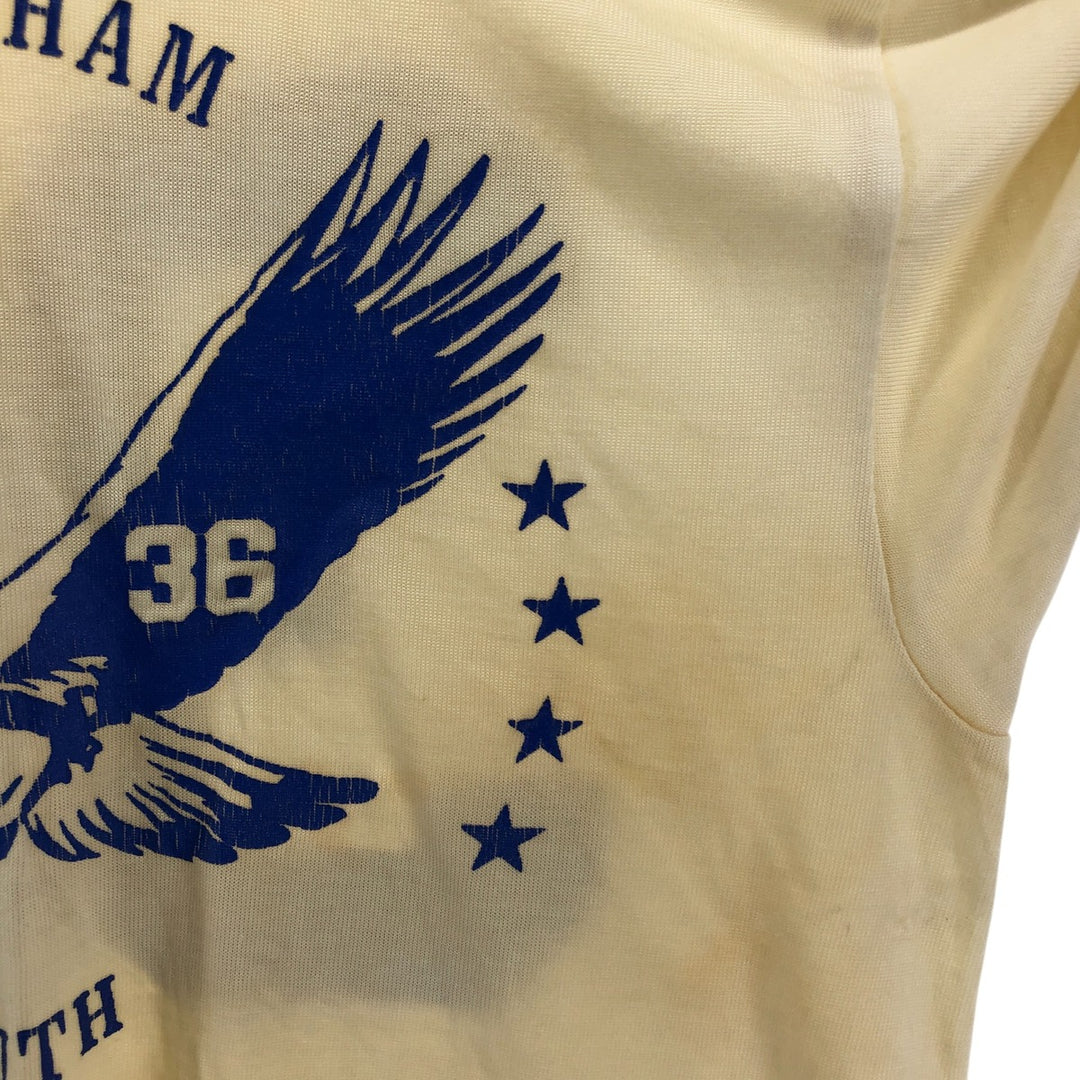 80'S Champion Tricot Tag Eagle Pattern V-neck Football T-shirt Made in USA Men's M size Vintage cotton unbleached Vintage Second Hand