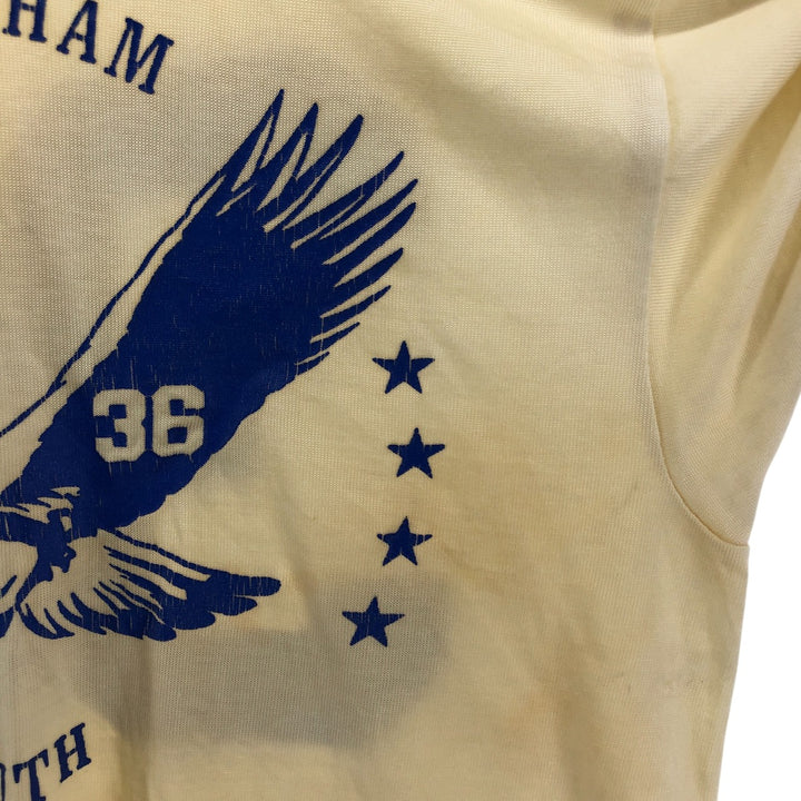 80'S Champion Tricot Tag Eagle Pattern V-neck Football T-shirt Made in USA Men's M size Vintage cotton unbleached Vintage Second Hand