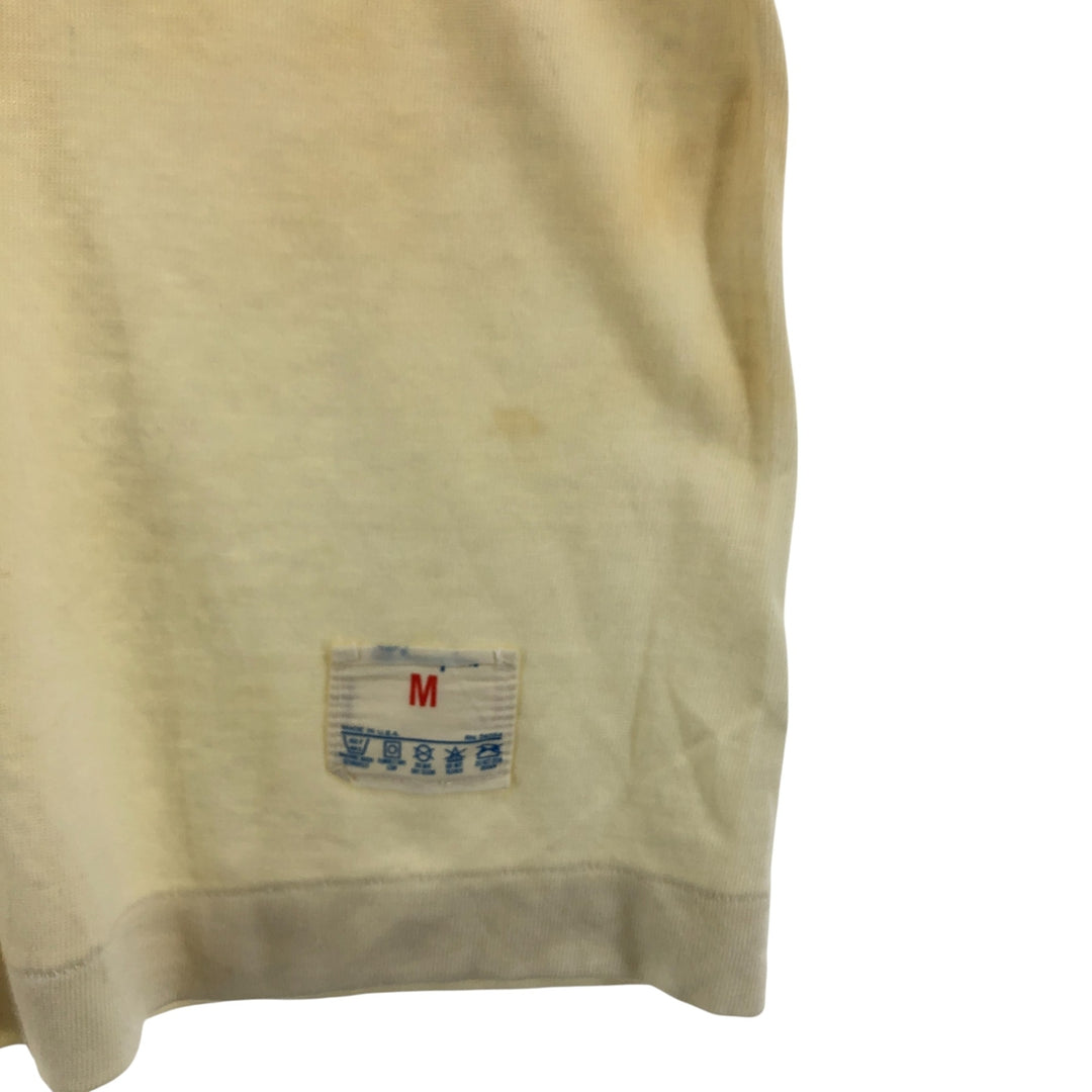 80'S Champion Tricot Tag Eagle Pattern V-neck Football T-shirt Made in USA Men's M size Vintage cotton unbleached Vintage Second Hand