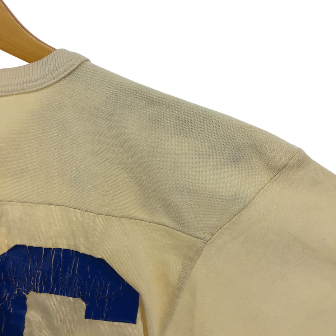80'S Champion Tricot Tag Eagle Pattern V-neck Football T-shirt Made in USA Men's M size Vintage cotton unbleached Vintage Second Hand