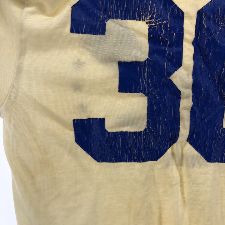 80'S Champion Tricot Tag Eagle Pattern V-neck Football T-shirt Made in USA Men's M size Vintage cotton unbleached Vintage Second Hand