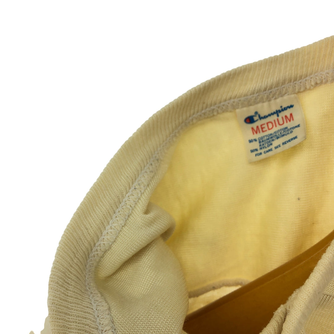 80'S Champion Tricot Tag Eagle Pattern V-neck Football T-shirt Made in USA Men's M size Vintage cotton unbleached Vintage Second Hand