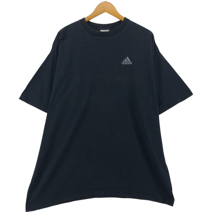 Adidas One Point Logo T-shirt Made in USA Men's XL cotton black type Vintage Second Hand
