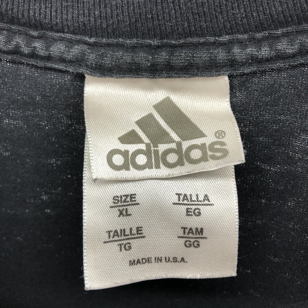 Adidas One Point Logo T-shirt Made in USA Men's XL cotton black type Vintage Second Hand