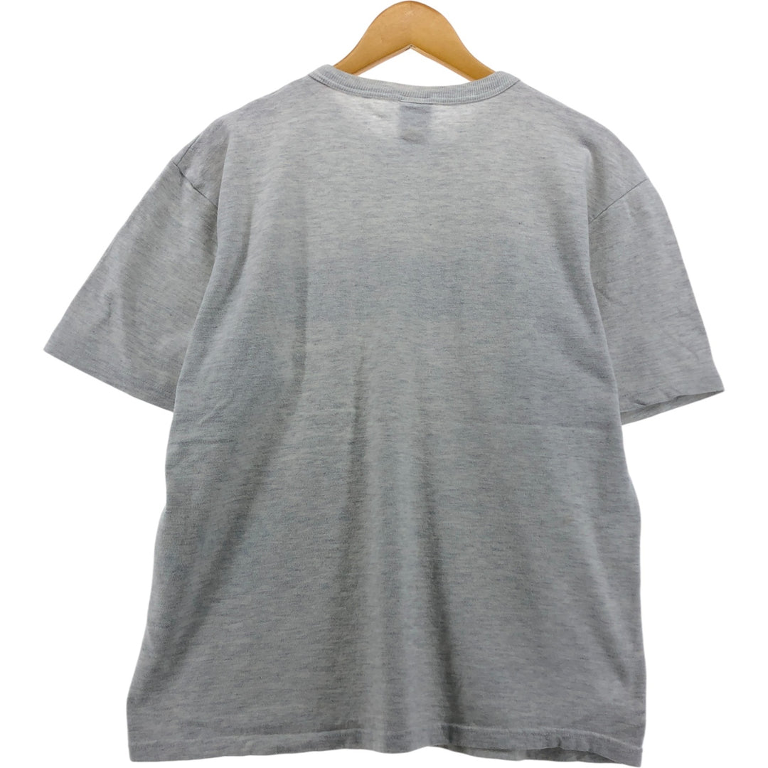 90'S Champion College T-shirt, Made in USA, Men's L size, Vintage cotton gray type Vintage Second Hand