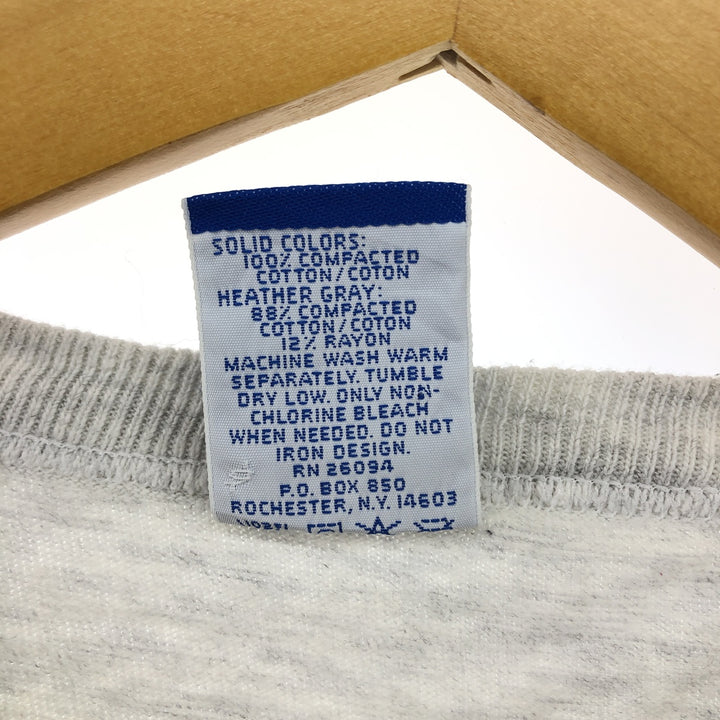 90'S Champion College T-shirt, Made in USA, Men's L size, Vintage cotton gray type Vintage Second Hand