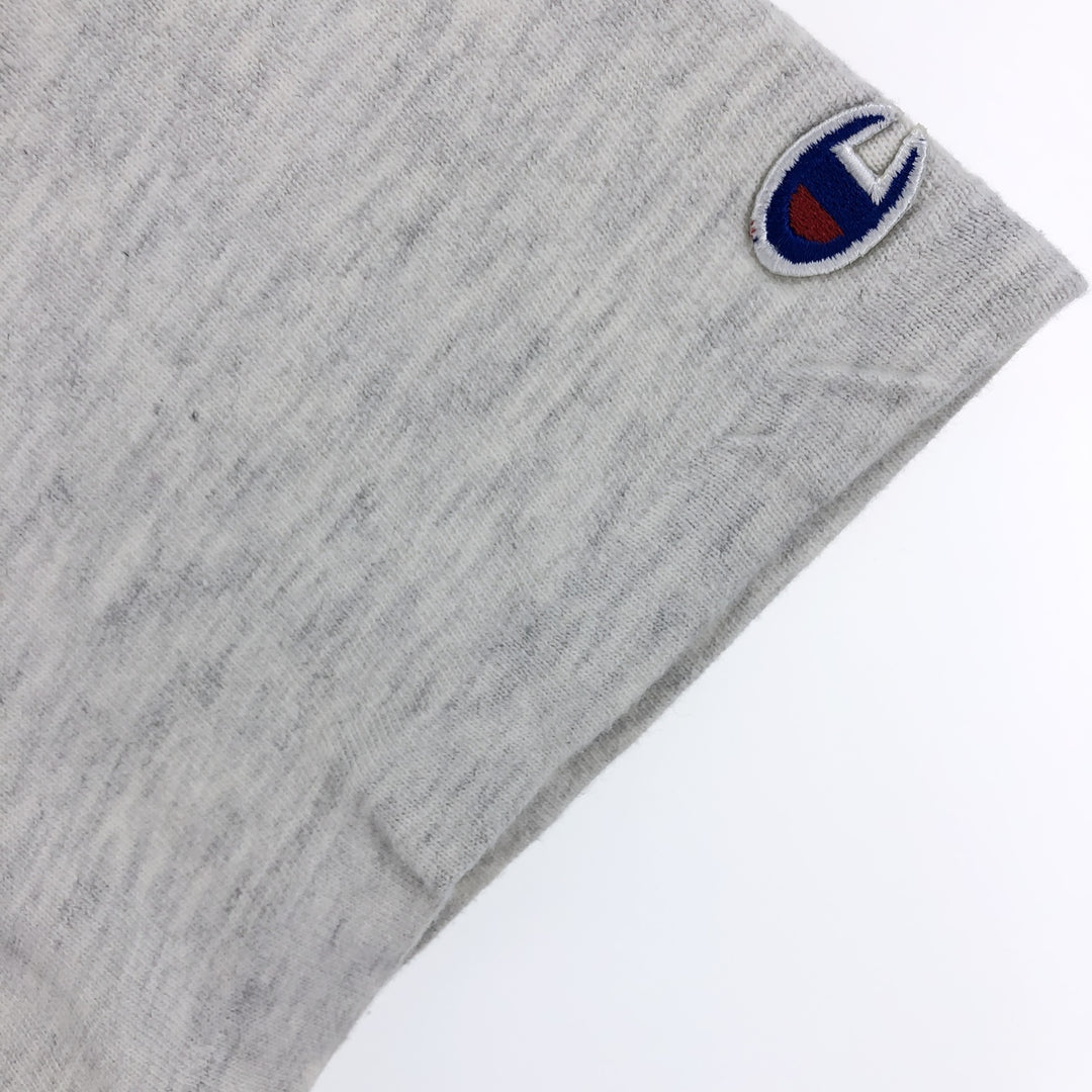 90'S Champion College T-shirt, Made in USA, Men's L size, Vintage cotton gray type Vintage Second Hand