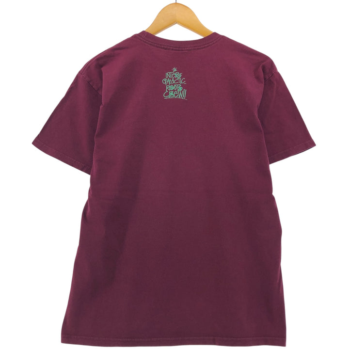 STUSSY surf skate T-shirt, size M for men cotton wine-red Vintage Second Hand