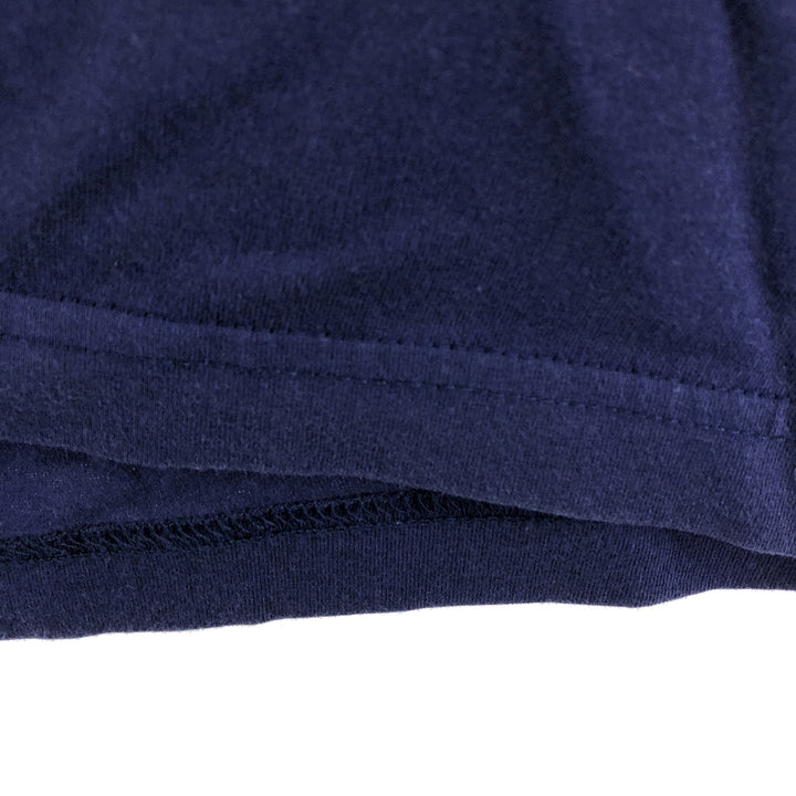 90'S Adidas logo print T-shirt, men's XL size, vintage cotton navy blue type Vintage Second Hand