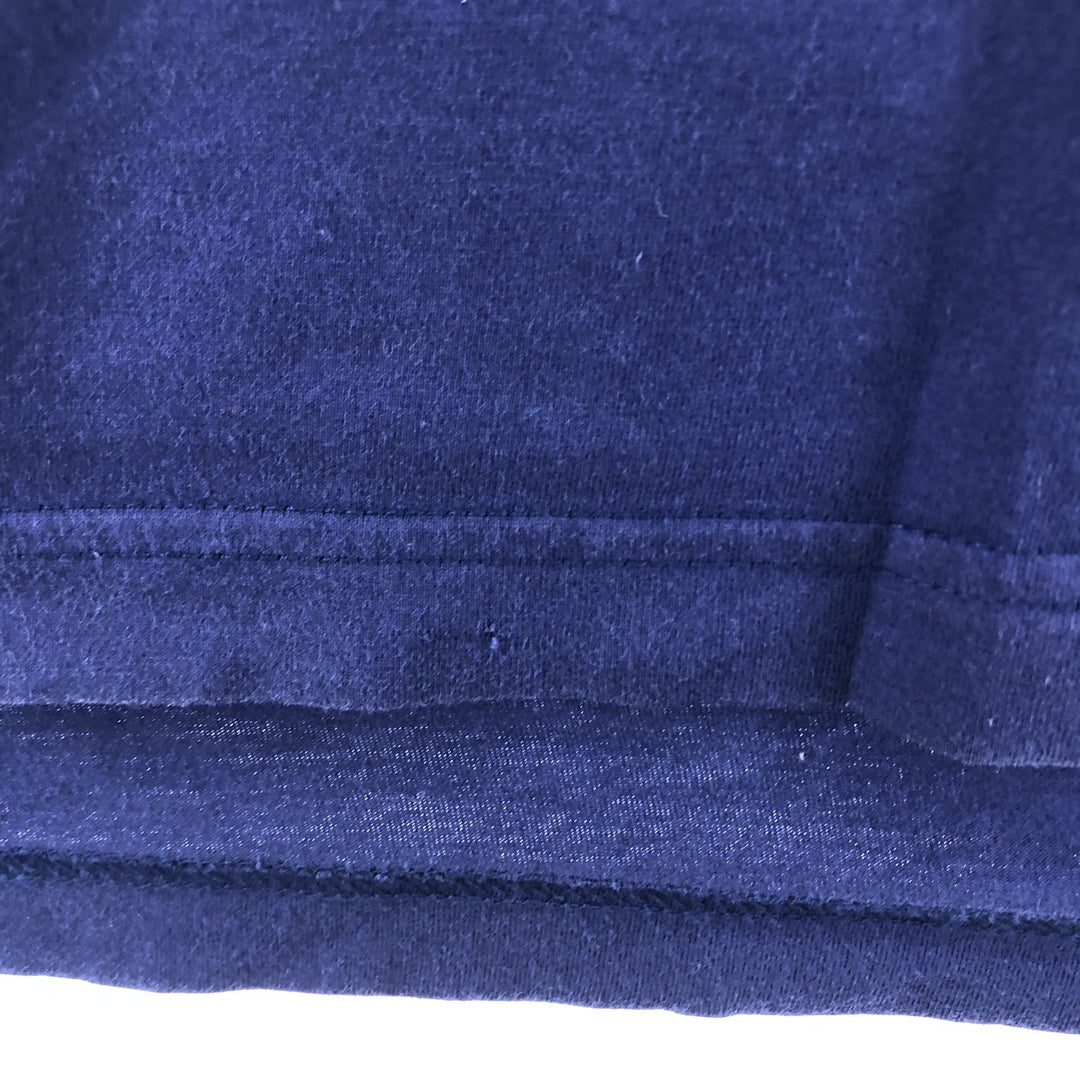 90'S Adidas logo print T-shirt, men's XL size, vintage cotton navy blue type Vintage Second Hand