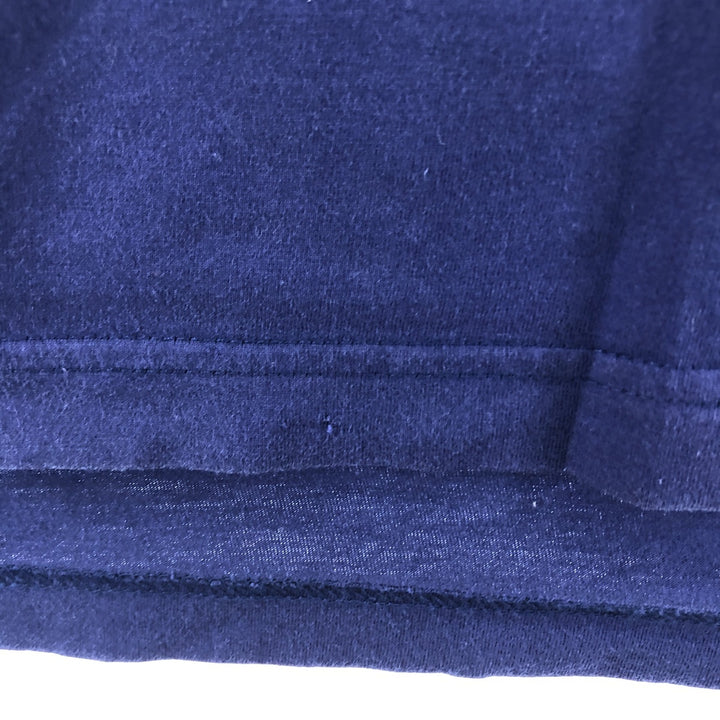 90'S Adidas logo print T-shirt, men's XL size, vintage cotton navy blue type Vintage Second Hand