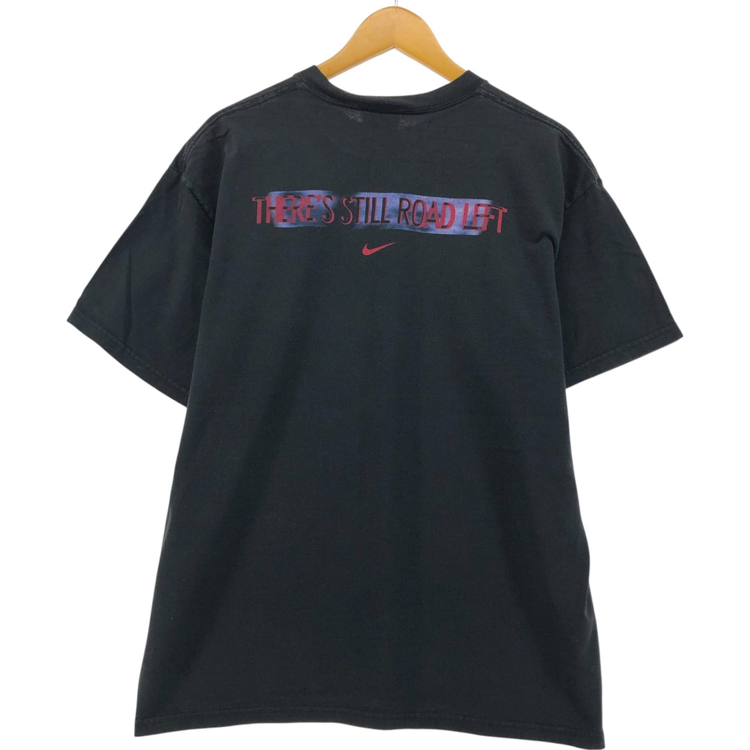 90'S Nike Sports Print T-Shirt Made in USA Men's L Size Vintage cotton black type Vintage Second Hand