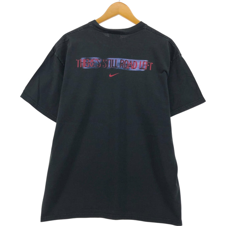 90'S Nike Sports Print T-Shirt Made in USA Men's L Size Vintage cotton black type Vintage Second Hand