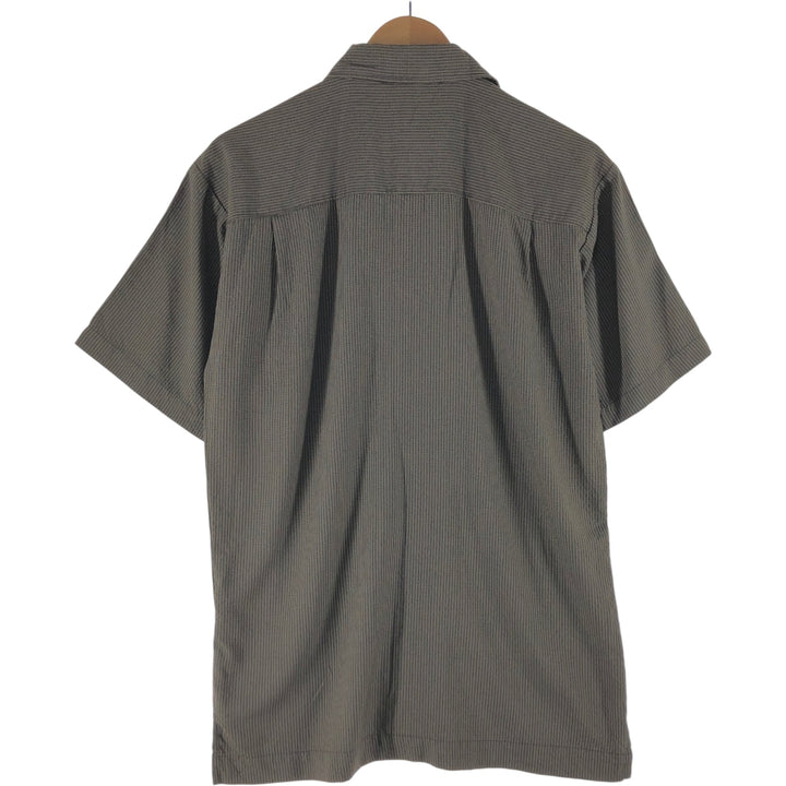 Dickies Check Pattern Short Sleeve Open Collar Rayon Shirt Box Shirt Men's S Size Rayon brown type Vintage Second Hand