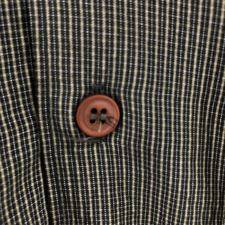 Dickies Check Pattern Short Sleeve Open Collar Rayon Shirt Box Shirt Men's S Size Rayon brown type Vintage Second Hand