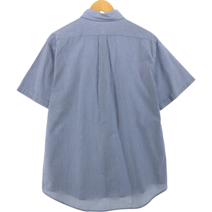 Ralph Lauren RALPH LAUREN Seersucker short sleeve button down striped shirt Men's L size cotton blue type Vintage Second Hand