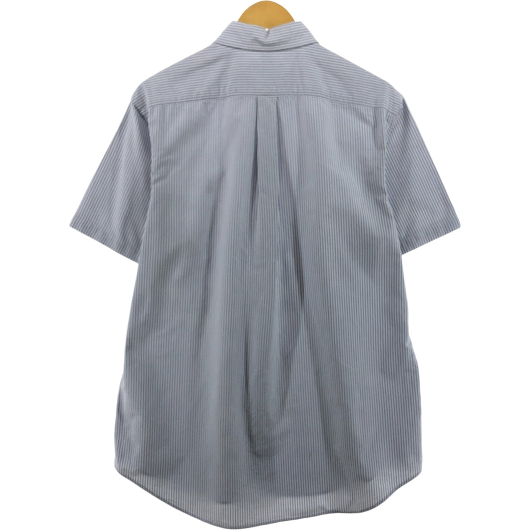 Ralph Lauren RALPH LAUREN Short Sleeve Button Down Striped Shirt Men's L Size Short Sleeve cotton Blue type light blue Vintage Second Hand
