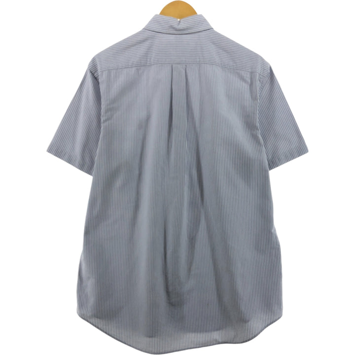 Ralph Lauren RALPH LAUREN Short Sleeve Button Down Striped Shirt Men's L Size Short Sleeve cotton Blue type light blue Vintage Second Hand