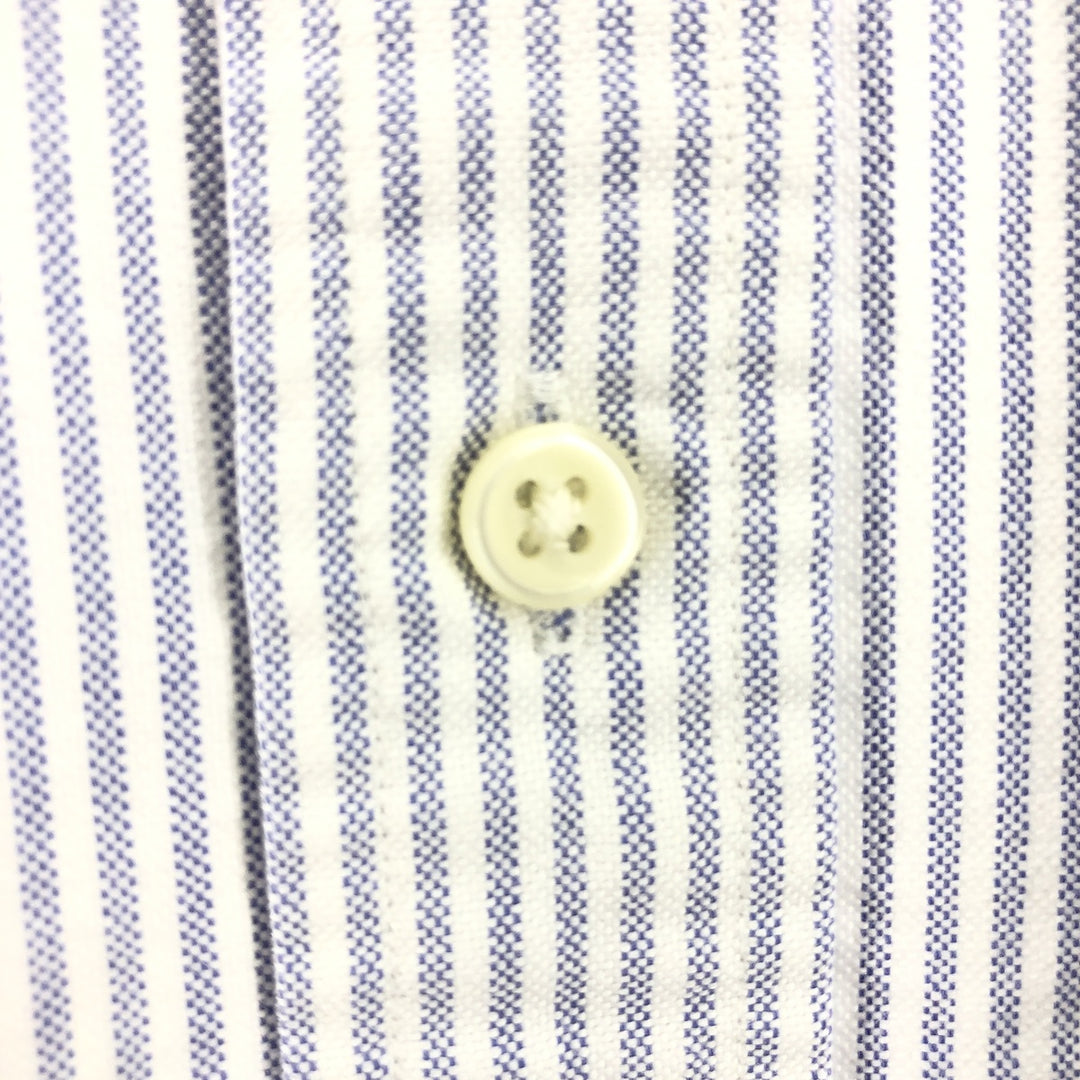 Ralph Lauren RALPH LAUREN Short Sleeve Button Down Striped Shirt Men's L Size Short Sleeve cotton Blue type light blue Vintage Second Hand