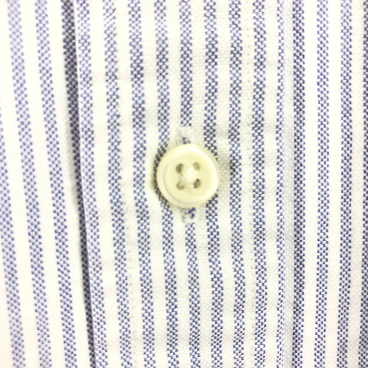 Ralph Lauren RALPH LAUREN Short Sleeve Button Down Striped Shirt Men's L Size Short Sleeve cotton Blue type light blue Vintage Second Hand