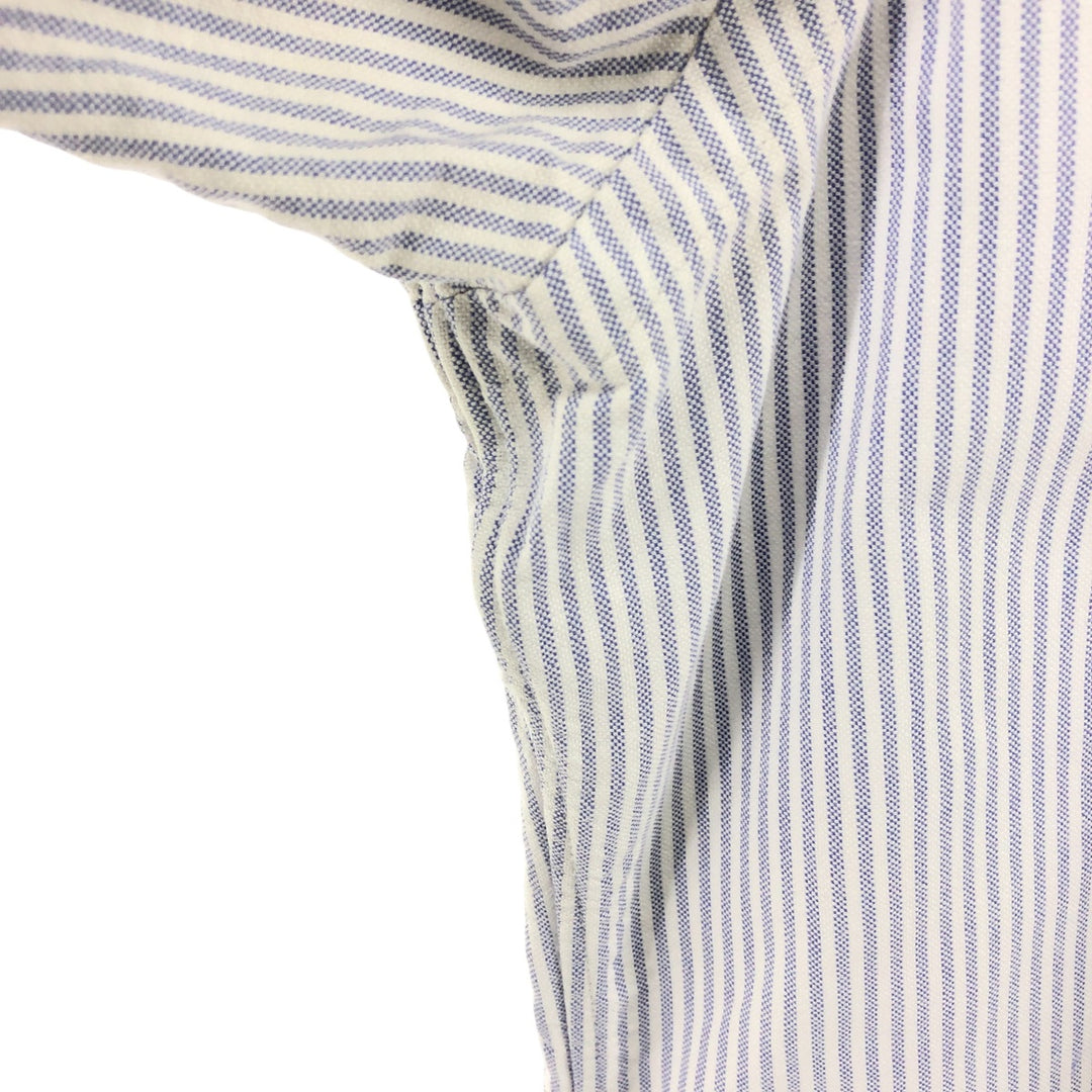 Ralph Lauren RALPH LAUREN Short Sleeve Button Down Striped Shirt Men's L Size Short Sleeve cotton Blue type light blue Vintage Second Hand