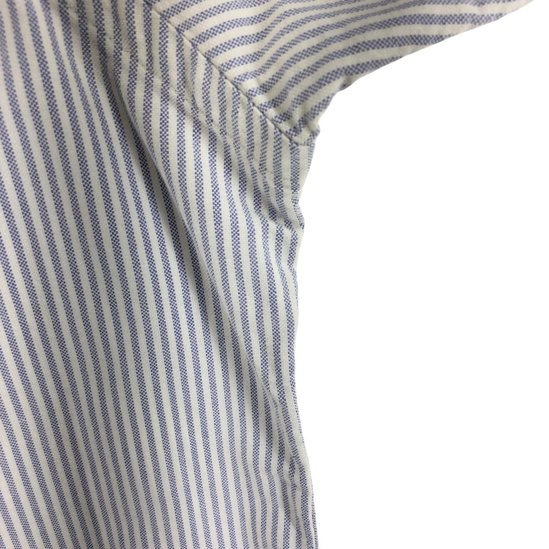 Ralph Lauren RALPH LAUREN Short Sleeve Button Down Striped Shirt Men's L Size Short Sleeve cotton Blue type light blue Vintage Second Hand