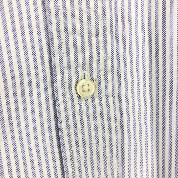 Ralph Lauren RALPH LAUREN Short Sleeve Button Down Striped Shirt Men's L Size Short Sleeve cotton Blue type light blue Vintage Second Hand
