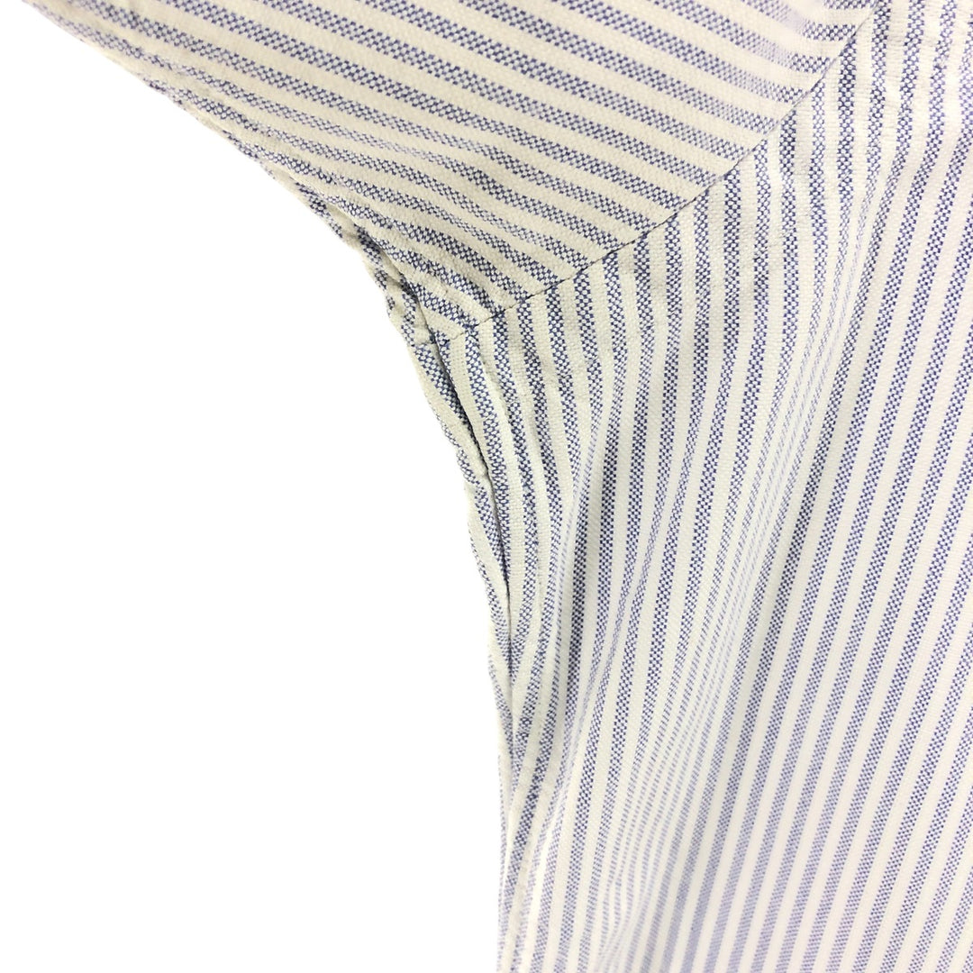 Ralph Lauren RALPH LAUREN Short Sleeve Button Down Striped Shirt Men's L Size Short Sleeve cotton Blue type light blue Vintage Second Hand