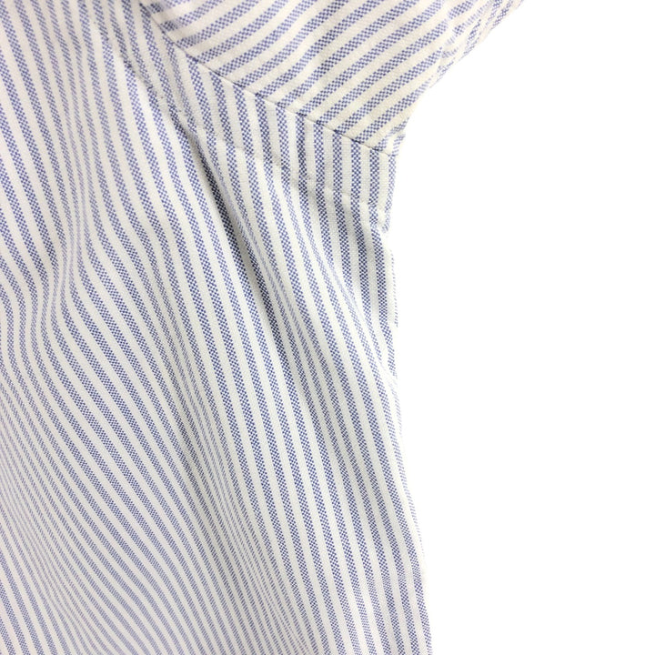 Ralph Lauren RALPH LAUREN Short Sleeve Button Down Striped Shirt Men's L Size Short Sleeve cotton Blue type light blue Vintage Second Hand
