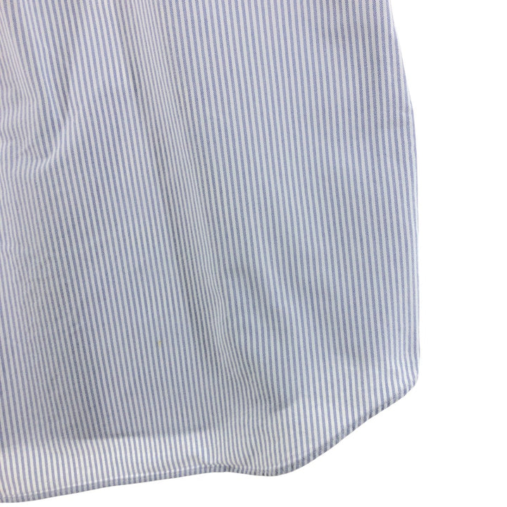 Ralph Lauren RALPH LAUREN Short Sleeve Button Down Striped Shirt Men's L Size Short Sleeve cotton Blue type light blue Vintage Second Hand