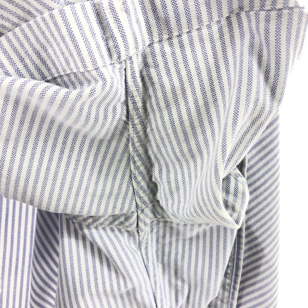 Ralph Lauren RALPH LAUREN Short Sleeve Button Down Striped Shirt Men's L Size Short Sleeve cotton Blue type light blue Vintage Second Hand