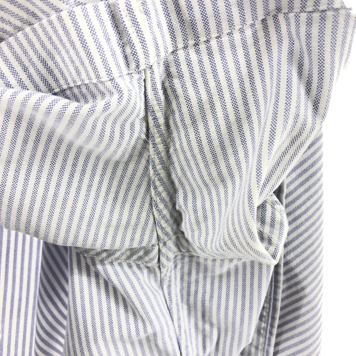 Ralph Lauren RALPH LAUREN Short Sleeve Button Down Striped Shirt Men's L Size Short Sleeve cotton Blue type light blue Vintage Second Hand