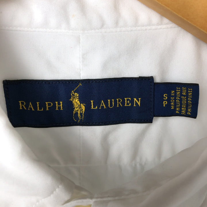 Ralph Lauren short sleeve button down shirt, size S cotton white type Vintage Second Hand