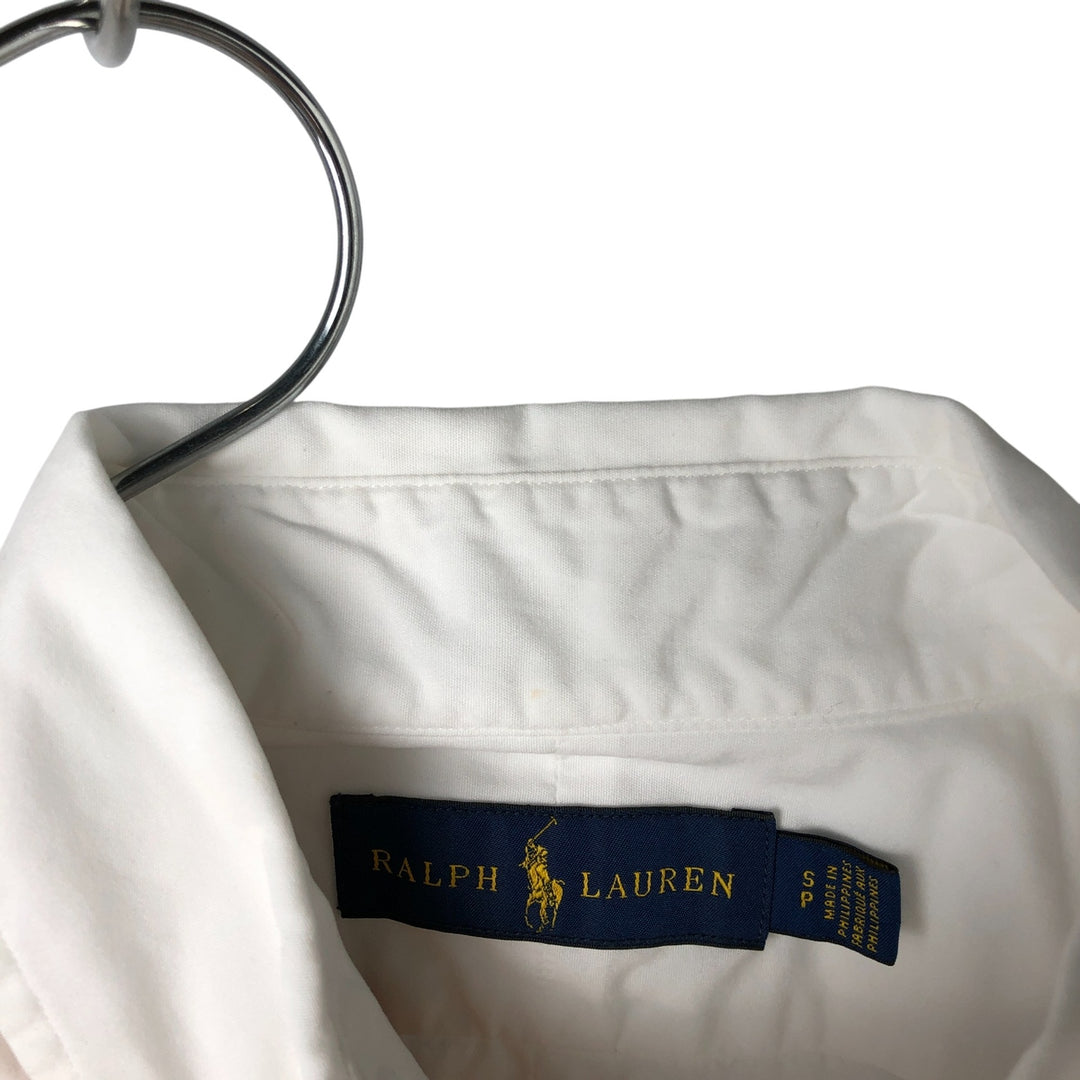 Ralph Lauren short sleeve button down shirt, size S cotton white type Vintage Second Hand