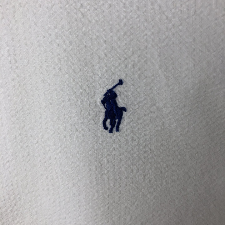 Ralph Lauren Classic Fit Seersucker Short Sleeve Button Down Shirt Men's XL cotton white type Vintage Second Hand