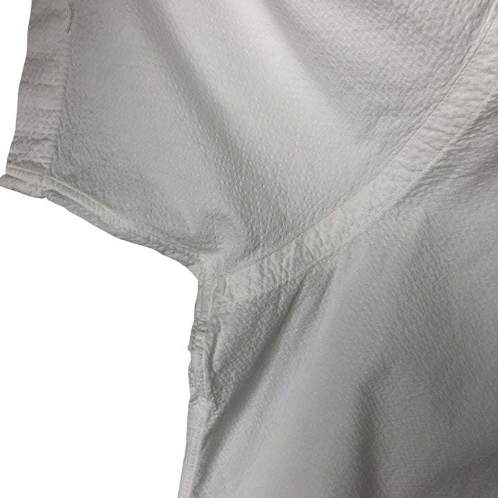 Ralph Lauren Classic Fit Seersucker Short Sleeve Button Down Shirt Men's XL cotton white type Vintage Second Hand