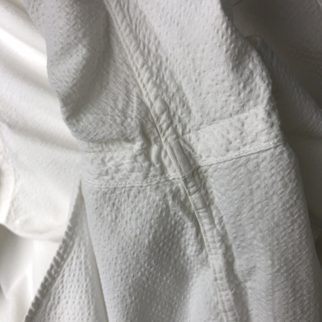 Ralph Lauren Classic Fit Seersucker Short Sleeve Button Down Shirt Men's XL cotton white type Vintage Second Hand