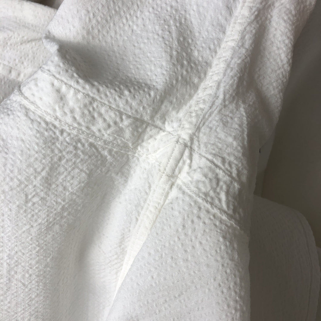 Ralph Lauren Classic Fit Seersucker Short Sleeve Button Down Shirt Men's XL cotton white type Vintage Second Hand