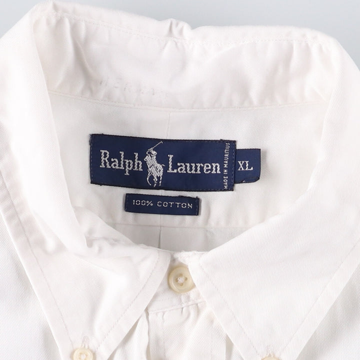 Ralph Lauren short sleeve button down shirt, men's XL size cotton white type Vintage Second Hand