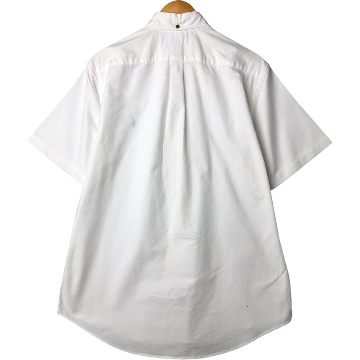 Ralph Lauren CUSTOM FIT short sleeve button down shirt, men's size L cotton white type Vintage Second Hand