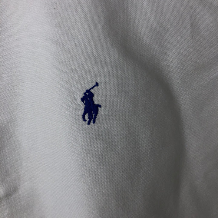 Ralph Lauren CUSTOM FIT short sleeve button down shirt, men's size L cotton white type Vintage Second Hand