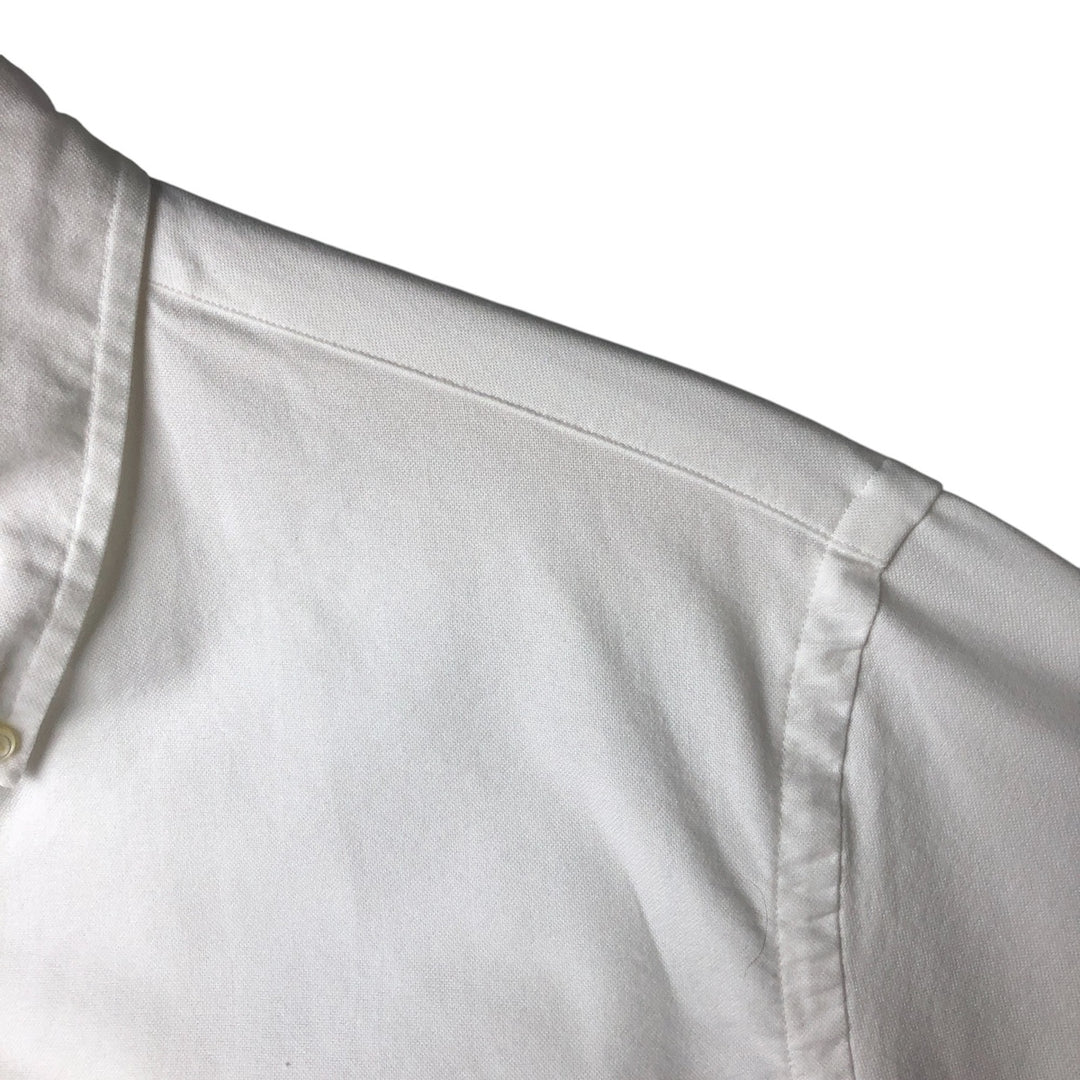 Ralph Lauren CUSTOM FIT short sleeve button down shirt, men's size L cotton white type Vintage Second Hand