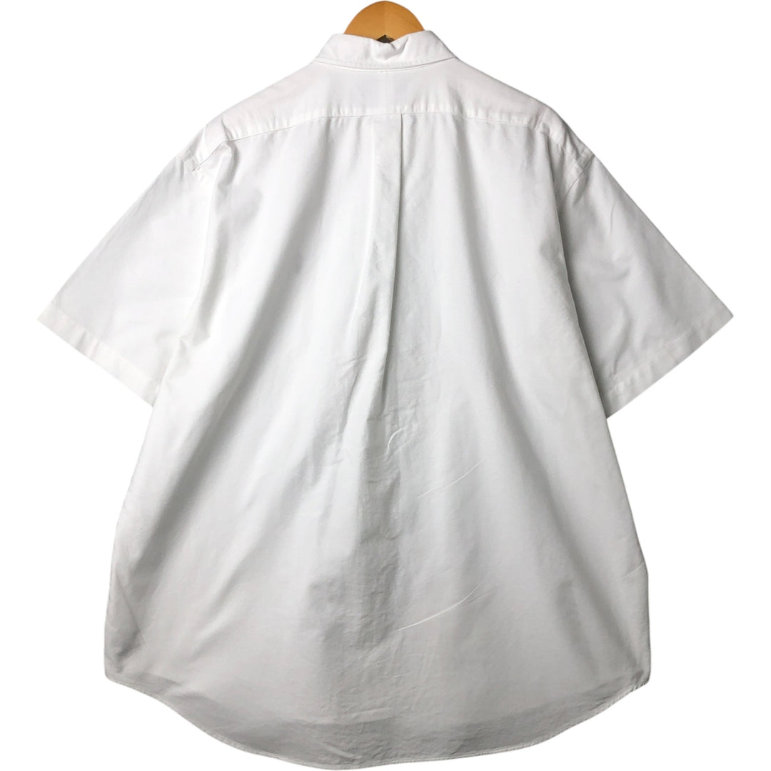 Ralph Lauren POLO by Ralph Lauren BLAKE short sleeve button down shirt, men's XL size cotton white type Vintage Second Hand
