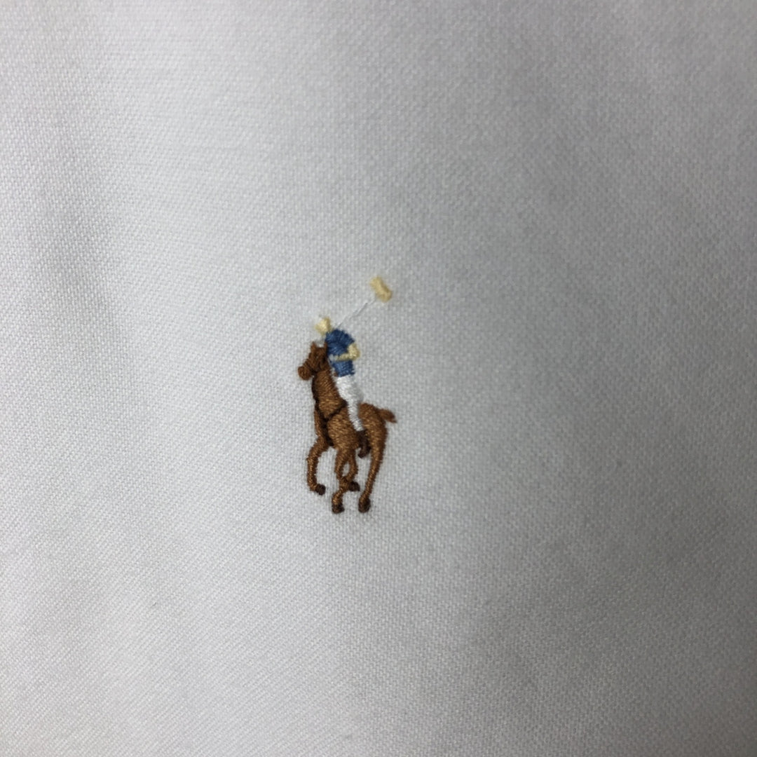 Ralph Lauren POLO by Ralph Lauren BLAKE short sleeve button down shirt, men's XL size cotton white type Vintage Second Hand