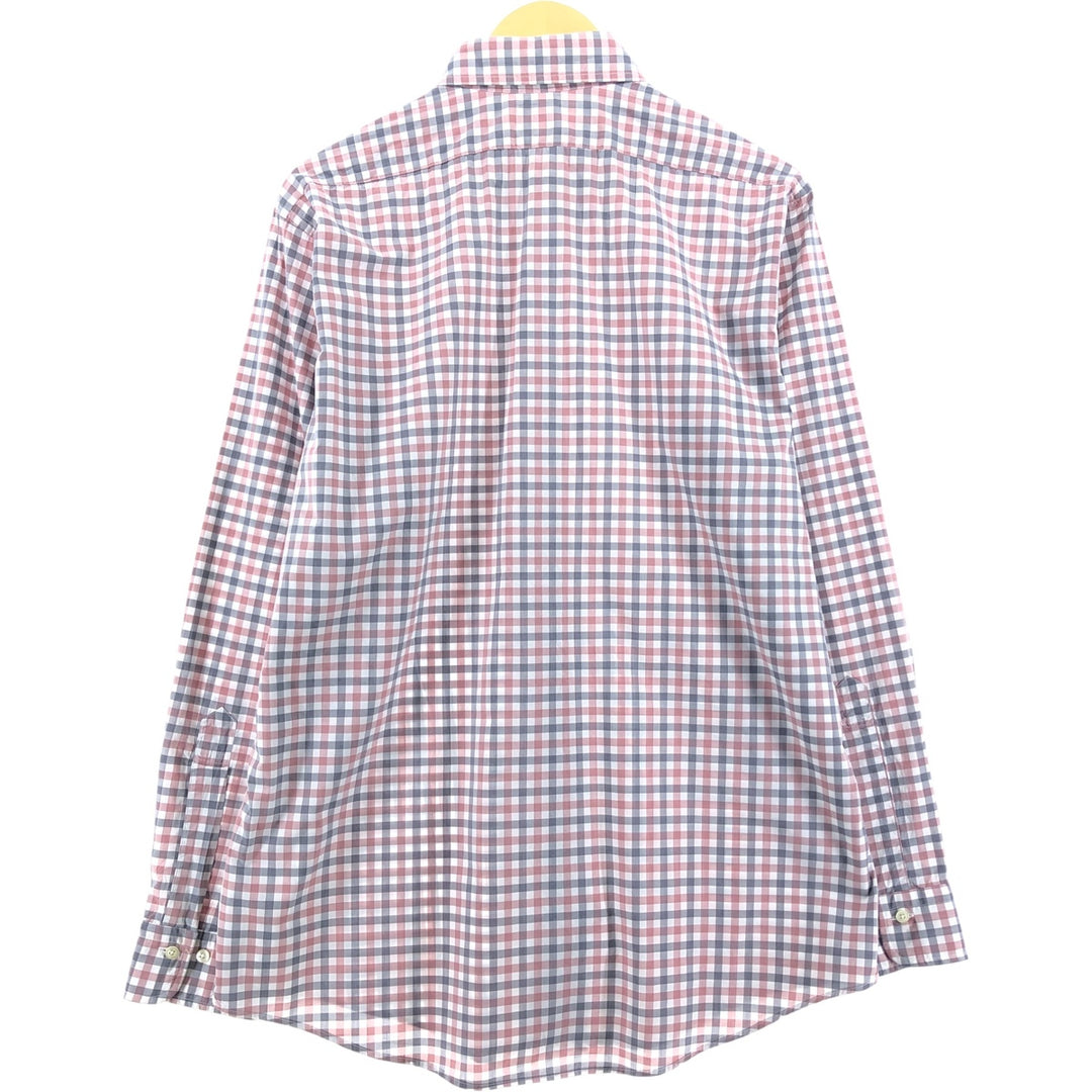 Brooks Brothers Est.1818 Long Sleeve Button-Down Check Shirt Made in USA Men's Size L cotton red type Vintage Second Hand