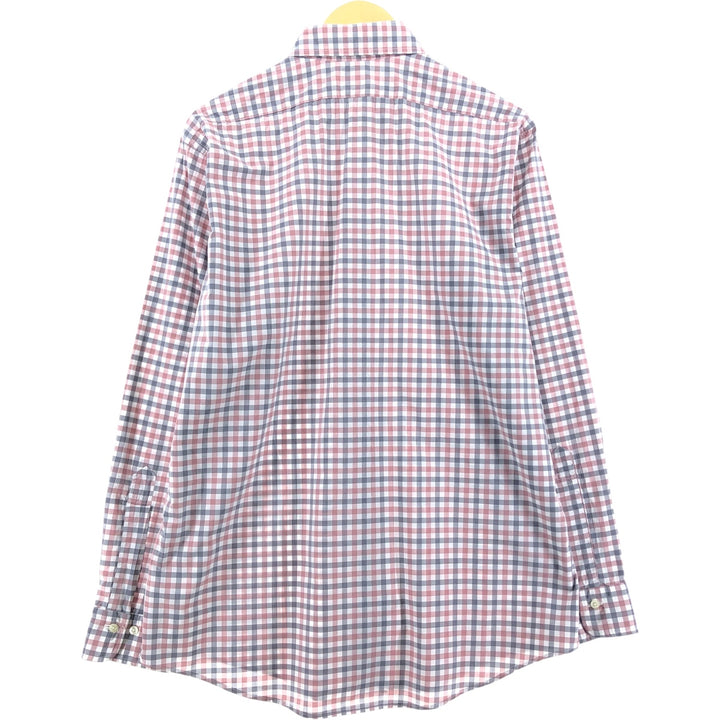 Brooks Brothers Est.1818 Long Sleeve Button-Down Check Shirt Made in USA Men's Size L cotton red type Vintage Second Hand