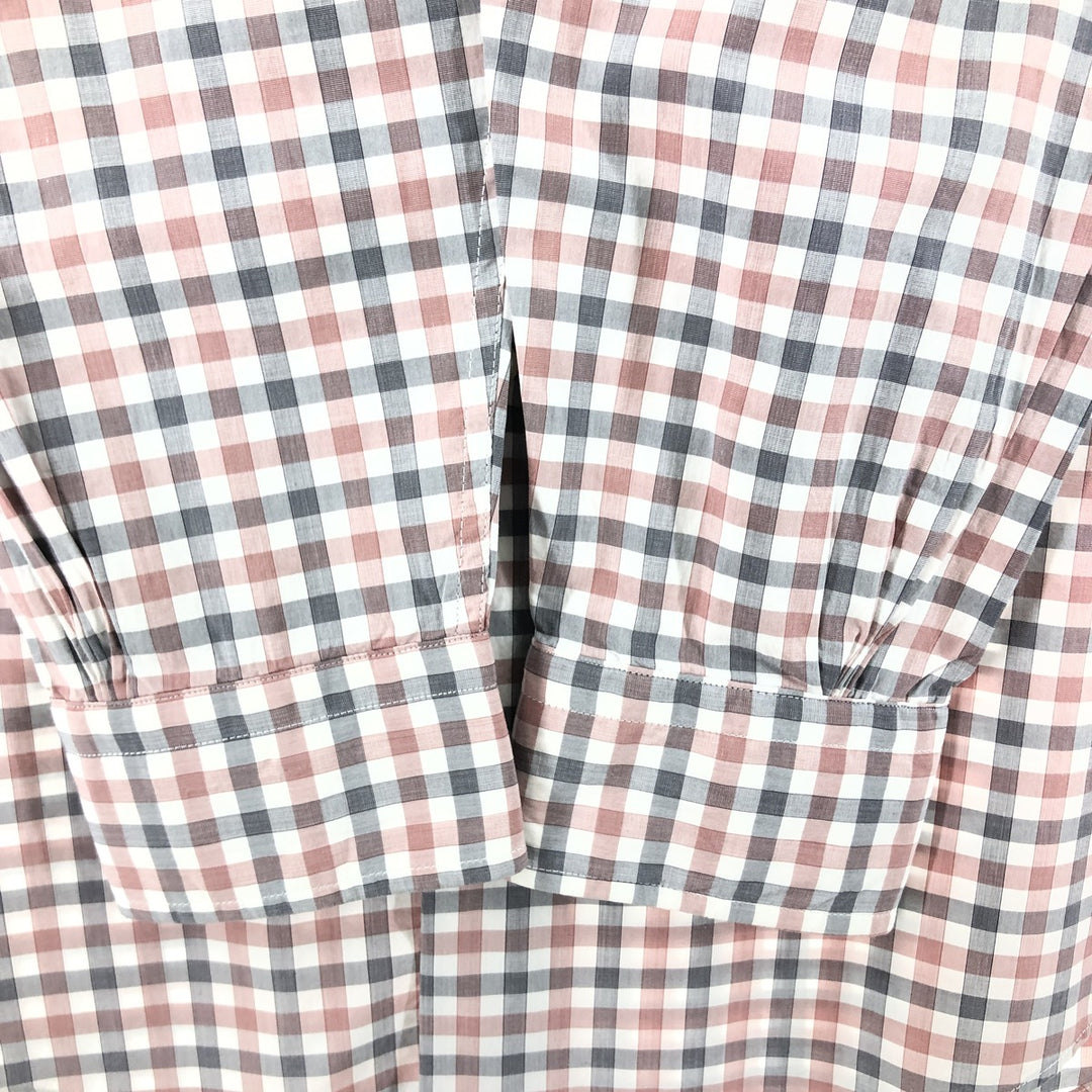 Brooks Brothers Est.1818 Long Sleeve Button-Down Check Shirt Made in USA Men's Size L cotton red type Vintage Second Hand