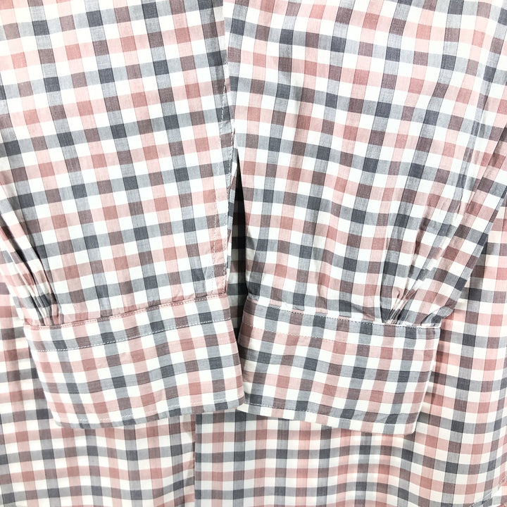 Brooks Brothers Est.1818 Long Sleeve Button-Down Check Shirt Made in USA Men's Size L cotton red type Vintage Second Hand