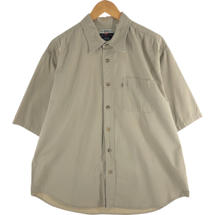 Levi's short sleeve cotton shirt, men's size XL cotton Beige type Vintage Second Hand