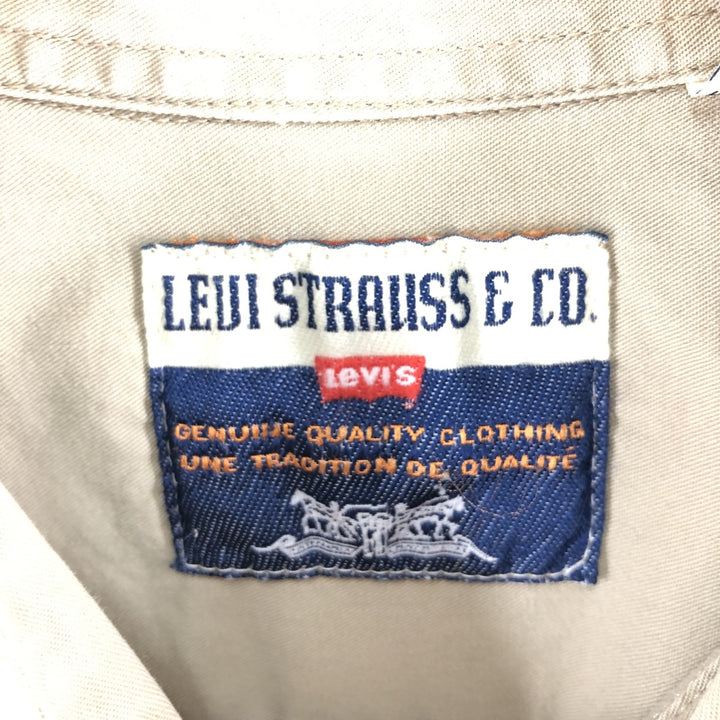 Levi's short sleeve cotton shirt, men's size XL cotton Beige type Vintage Second Hand